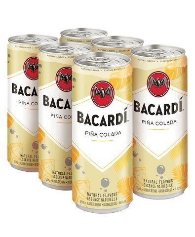 bacardi pina colada 355 ml - 6 cansCochrane Liquor Delivery