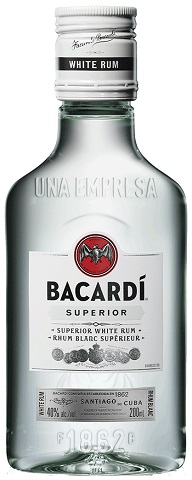 bacardi superior white rum 200 ml single bottleCochrane Liquor Delivery