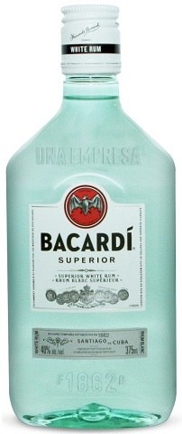 bacardi superior white rum 375 ml single bottleCochrane Liquor Delivery