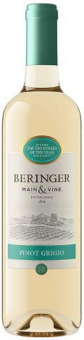 beringer main & vine pinot grigio 750 ml single bottleCochrane Liquor Delivery