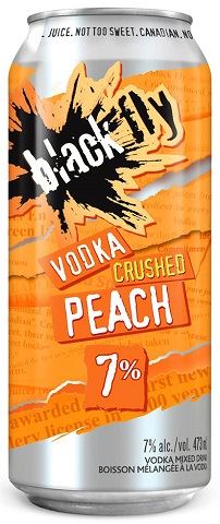 black fly vodka crushed peach 473 ml single canCochrane Liquor Delivery