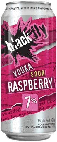 black fly vodka sour raspberry 473 ml single canCochrane Liquor Delivery