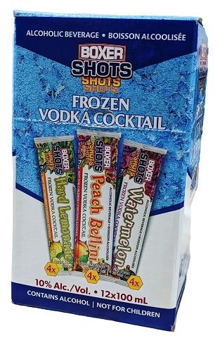 boxer shots frozen vodka cocktail 100 ml 12 boxCochrane Liquor Delivery