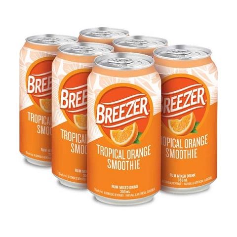 breezer tropical orange 355 ml - 6 cansCochrane Liquor Delivery