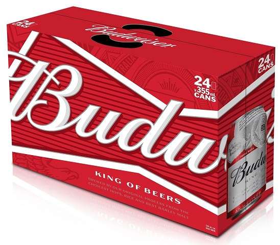 budweiser 355 ml - 24 cansCochrane Liquor Delivery