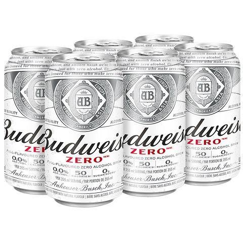 budweiser zero 355 ml - 6 cansCochrane Liquor Delivery