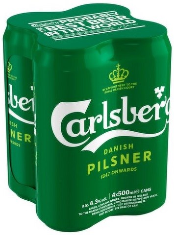 carlsberg lager 500 ml - 4 cansCochrane Liquor Delivery