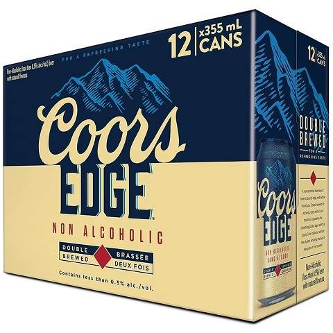 coors edge non-alcoholic beer 355 ml - 12 cansCochrane Liquor Delivery