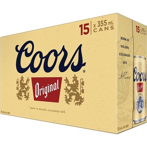coors original 355 ml - 15 cansCochrane Liquor Delivery