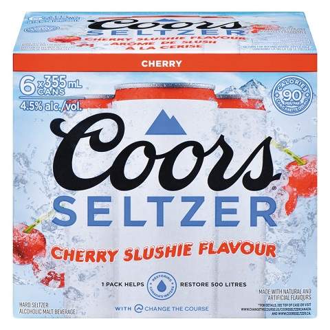 coors seltzer slushie cherry 355 ml - 6 cansCochrane Liquor Delivery