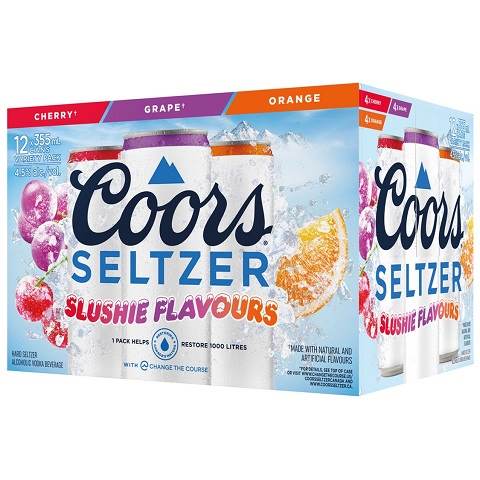 coors seltzer slushie flavour pack 355 ml - 12 cansCochrane Liquor Delivery