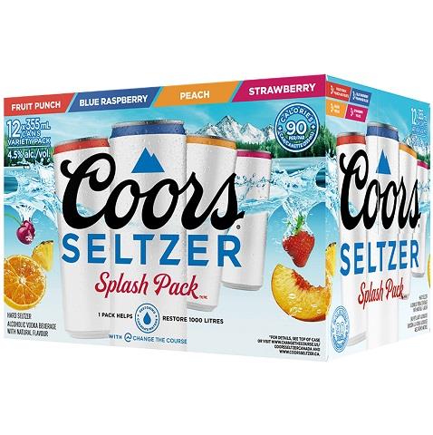 coors seltzer splash pack 355 ml - 12 cansCochrane Liquor Delivery