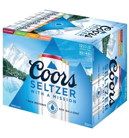 coors seltzer variety pack 355 ml - 12 cansCochrane Liquor Delivery