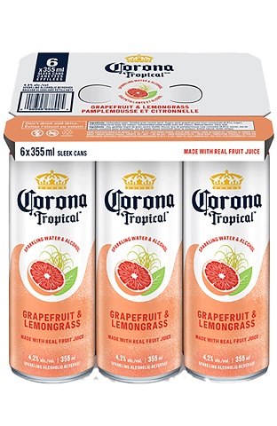 corona tropical grapefruit & lemongrass 355 ml - 6 cansCochrane Liquor Delivery