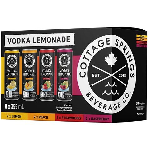 cottage spring vodka lemonade mixed pack 355 ml - 12 cansCochrane Liquor Delivery