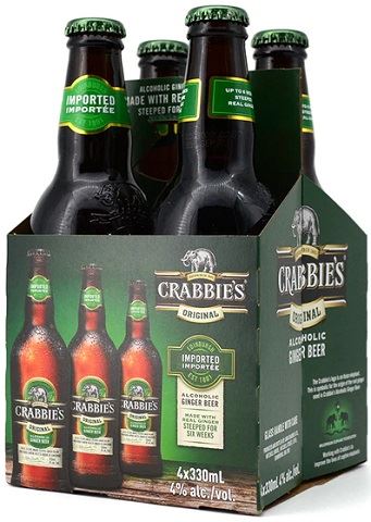 crabbies original alcoholic ginger beer 330 ml - 4 bottlesCochrane Liquor Delivery