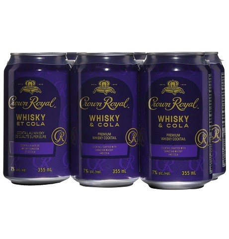 crown royal whisky & cola 355 ml - 6 cansCochrane Liquor Delivery