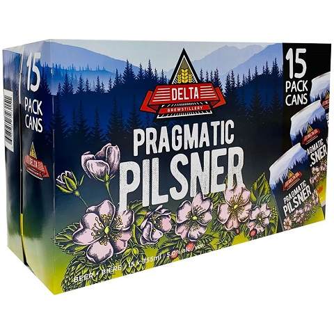 delta pragmatic pilsner 355 ml - 15 cansCochrane Liquor Delivery