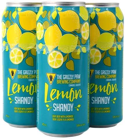 grizzly paw lemon shandy 473 ml - 4 cansCochrane Liquor Delivery