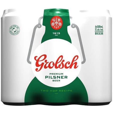 grolsch premium pilsner 500 ml - 6 cansCochrane Liquor Delivery
