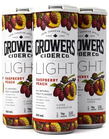 growers light raspberry peach 355 ml - 4 cansCochrane Liquor Delivery