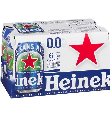 heineken 0.0 330 ml - 6 cansCochrane Liquor Delivery