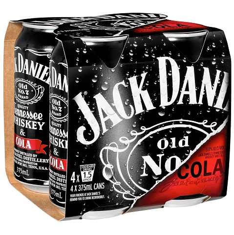 jack and cola 355 ml - 4 cansCochrane Liquor Delivery