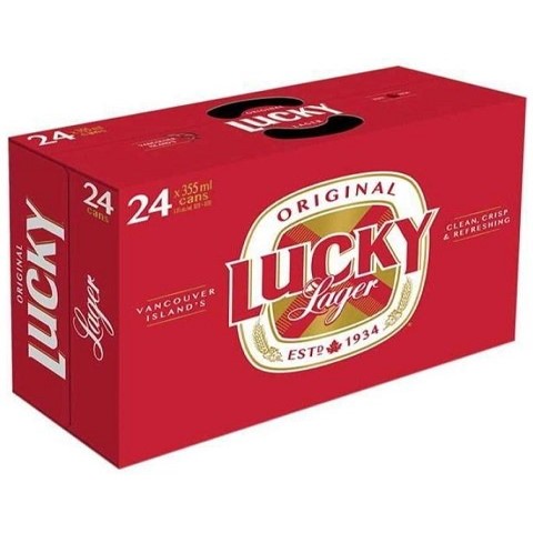 lucky lager 355 ml - 24 cansCochrane Liquor Delivery