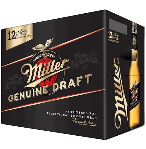 miller genuine draft 355 ml - 12 bottlesCochrane Liquor Delivery