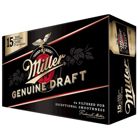miller genuine draft 355 ml - 15 cansCochrane Liquor Delivery