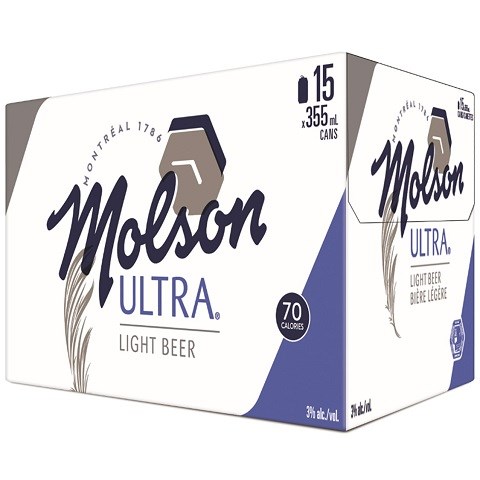 molson ultra 355 ml - 15 cansCochrane Liquor Delivery