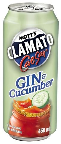 mott's clamato caesar gin & cucumber 458 ml single canCochrane Liquor Delivery