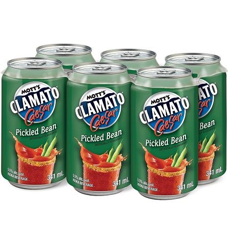 mott's clamato caesar pickled bean 341 ml - 6 cansCochrane Liquor Delivery