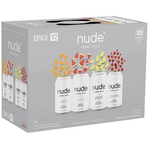 nude vodka soda mixer v2 355 ml - 12 cansCochrane Liquor Delivery