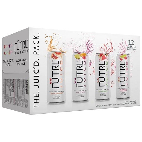 nütrl juic'd mixed pack 355 ml - 12 cansCochrane Liquor Delivery