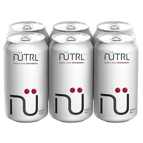 nütrl vodka soda cranberry 355 ml - 6 cansCochrane Liquor Delivery