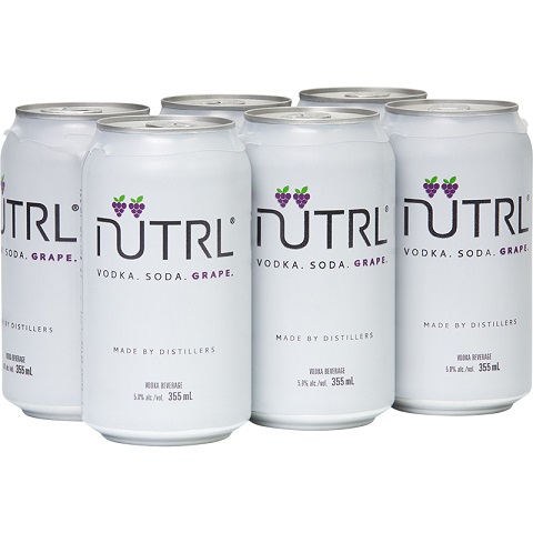 nütrl vodka soda grape 355 ml - 6 cansCochrane Liquor Delivery