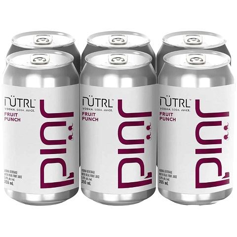 nütrl vodka soda juic'd fruit punch 355 ml - 6 cansCochrane Liquor Delivery