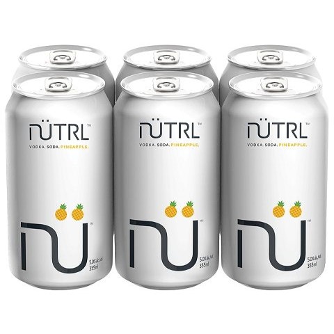 nütrl vodka soda pineapple 355 ml - 6 cansCochrane Liquor Delivery