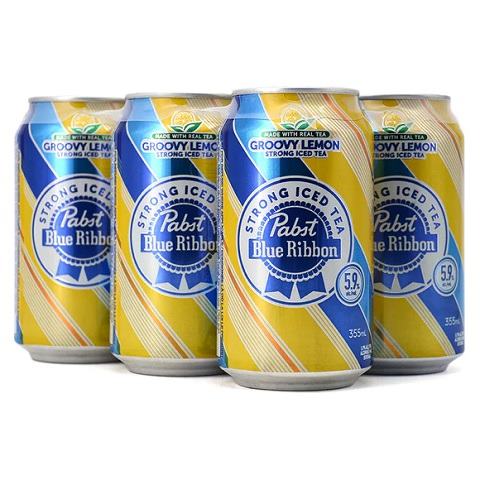 pabst blue ribbon strong soda iced tea 355 ml - 6 cansCochrane Liquor Delivery