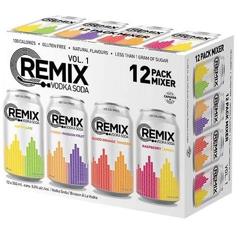 remix vodka soda vol. 1 variety pack 355 ml - 12 cansCochrane Liquor Delivery