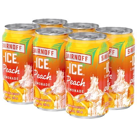 smirnoff ice peach lemonade 355 ml - 6 cansCochrane Liquor Delivery
