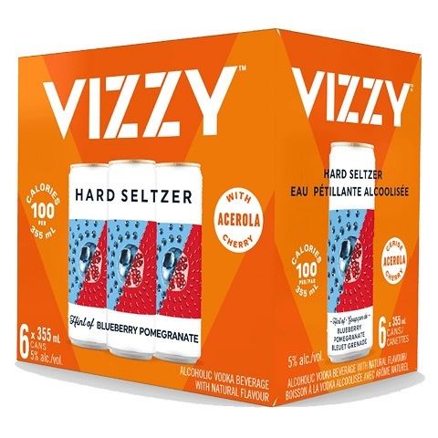 vizzy hard seltzer blueberry pomegranate 355 ml - 6 cansCochrane Liquor Delivery