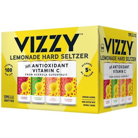 vizzy hard seltzer lemonade variety pack 355 ml - 12 cansCochrane Liquor Delivery