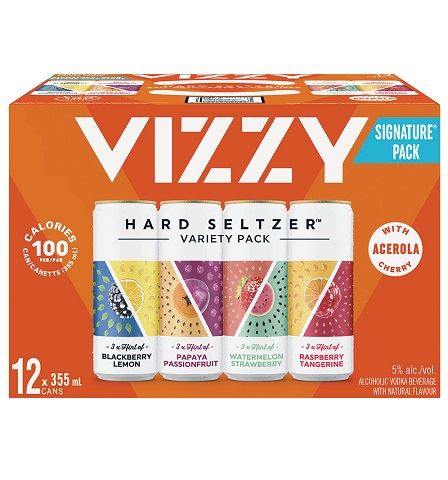 vizzy hard seltzer signature variety pack 355 ml - 12 cansCochrane Liquor Delivery