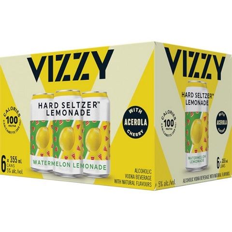 vizzy hard seltzer watermelon lemonade 355 ml - 6 cansCochrane Liquor Delivery